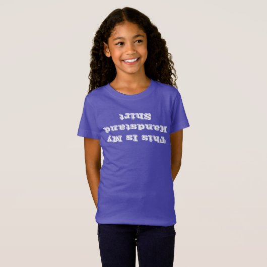 Gymnastiek die ondersteboven het Shirt van de Hand (Voorkant volledig)