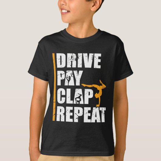 Gymnastiek Dochter Vader betaalt drive Clap Pap T-shirt (Voorkant)