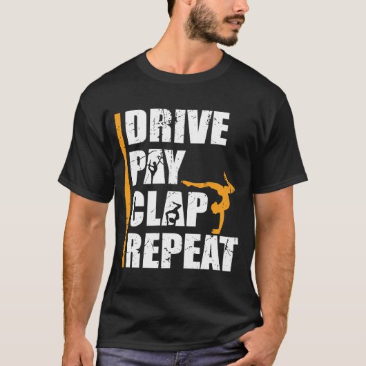 Gymnastiek Dochter Vader betaalt drive Clap Pap T-shirt (Voorkant)