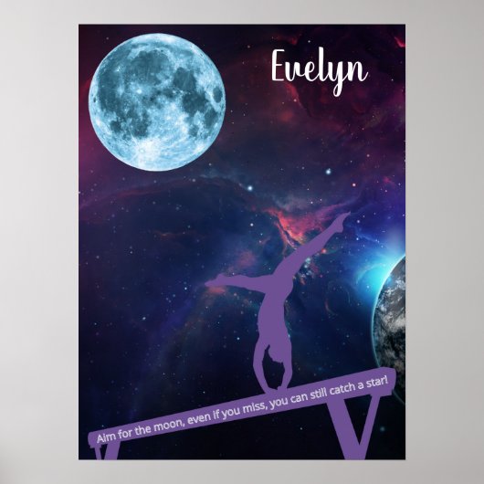 Gymnastiek Doel van het Poster van de maan (Voorkant)