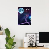 Gymnastiek Doel van het Poster van de maan (Thuiskantoor)