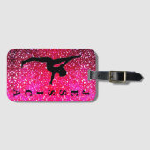 Gymnastiek drijvende harten bagagelabel (Voorkant (horizontaal))