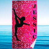 Gymnastiek drijvende hartslaghanddoek strandlaken