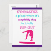 Gymnastiek een plek waar het oké is om uit te draa briefkaart (Voorkant / Achterkant)