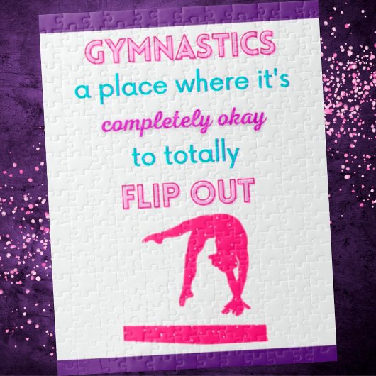 Gymnastiek een plek waar het oké is om uit te draa legpuzzel