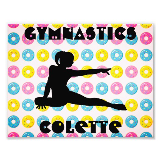Gymnastiek en Donuts Foto Afdruk (Voorkant)