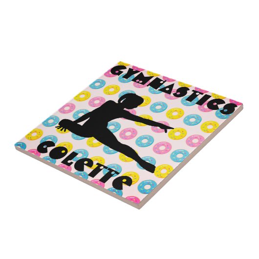 Gymnastiek en Donuts Tegeltje (Zijkant)