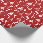 Gymnastiek en kerstbomen cadeaupapier (Hoek)