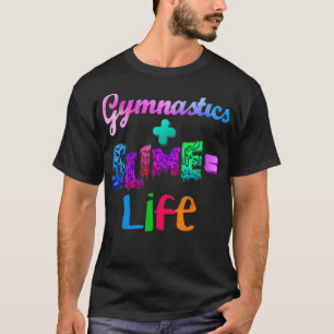 gymnastiek en slijm zijn levenskleuren atletisch t t-shirt