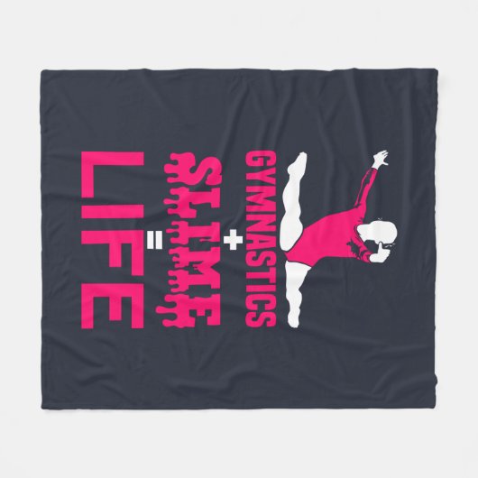 Gymnastiek en Slime is het leven Fleece Deken (Voorkant (Horizontaal))