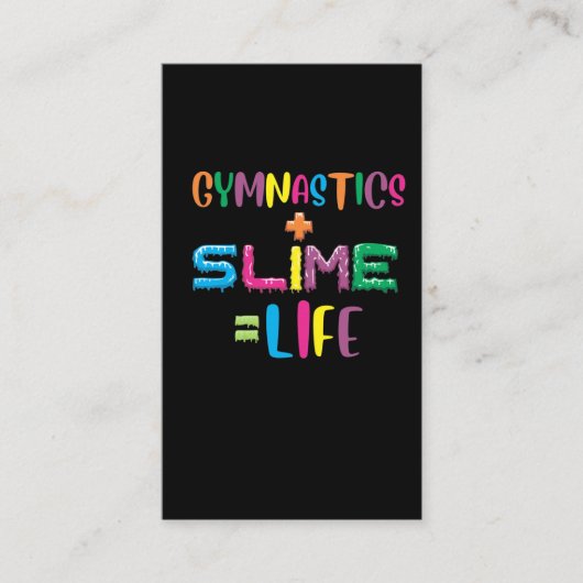 Gymnastiek en Slime Loving Kind Gymnast Athlet Visitekaartje (Voorkant)
