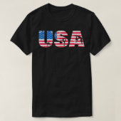 Gymnastiek Enthusiast American Flag USA Gymnast V. T-shirt (Design voorkant)