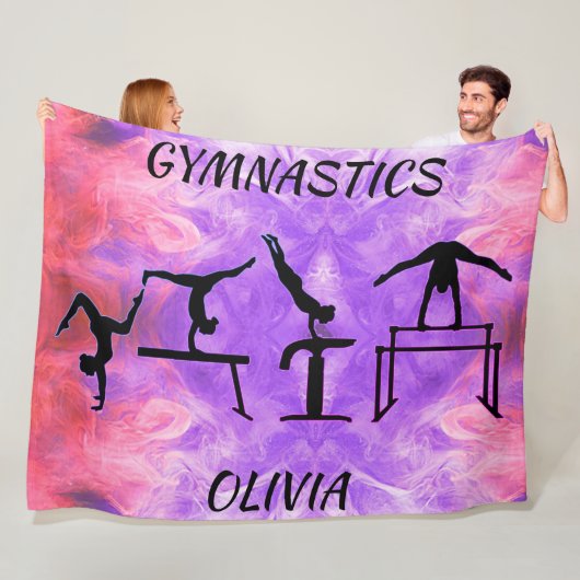 Gymnastiek Evenementen voor Girls Fleece Blanket (In situ)