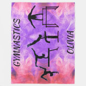 Gymnastiek Evenementen voor Girls Fleece Blanket (Voorkant)