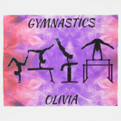 Gymnastiek Evenementen voor Girls Fleece Blanket (Voorkant (Horizontaal))