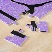 Gymnastiek Events Paarse Sparkle Legpuzzel (Zijkant)