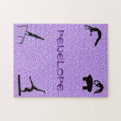 Gymnastiek Events Paarse Sparkle Legpuzzel (Horizontaal)