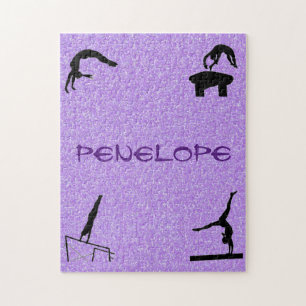 Gymnastiek Events Paarse Sparkle Legpuzzel