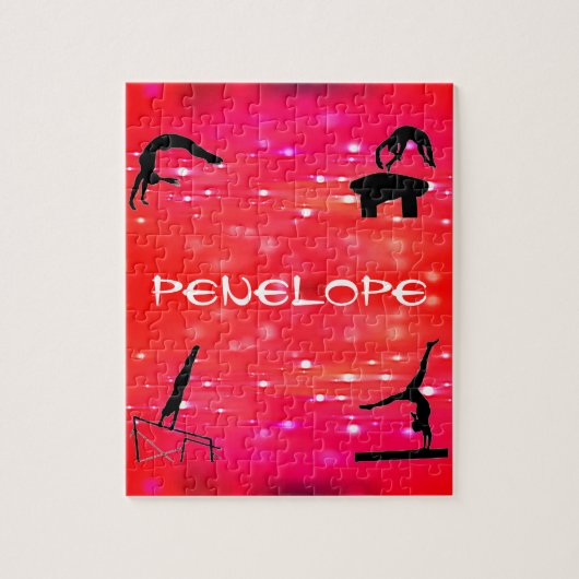Gymnastiek Events Personalized Girls Puzzle Legpuzzel (Verticaal)