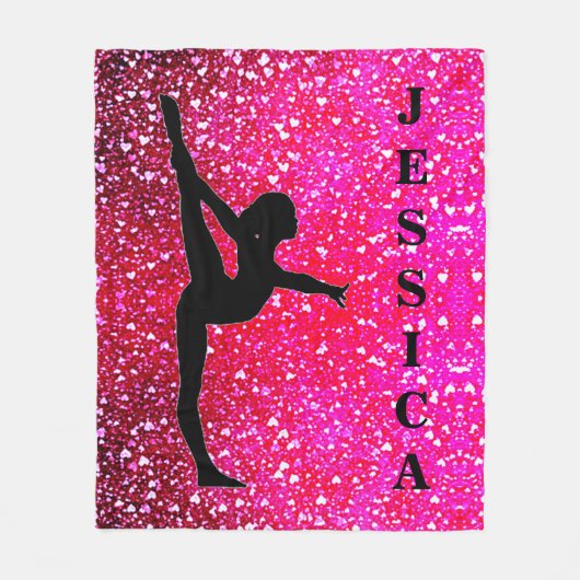 Gymnastiek Falling Hearts Fleece Blanket (Voorkant)