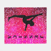 Gymnastiek Falling Hearts Fleece Blanket Deken (Voorkant (Horizontaal))