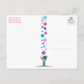 Gymnastiek Feest Bedankt in Roze, Paarse & Aqua Briefkaart (Achterkant)