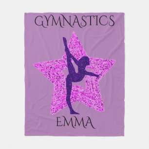 Gymnastiek fleece deken met een gepersonaliseerde 