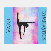 Gymnastiek fleece deken met een gepersonaliseerde (Voorkant (Horizontaal))