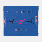 Gymnastiek fleece deken met een gepersonaliseerde (Voorkant (Horizontaal))