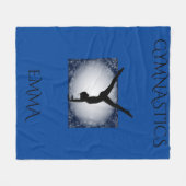 Gymnastiek fleece deken met een gepersonaliseerde (Voorkant (Horizontaal))
