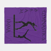 Gymnastiek fleece deken met een gepersonaliseerde (Voorkant (Horizontaal))