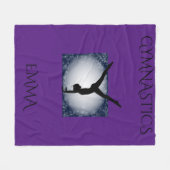 Gymnastiek fleece deken met een gepersonaliseerde (Voorkant (Horizontaal))