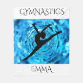 Gymnastiek fleece deken met een gepersonaliseerde  (Voorkant)