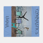 Gymnastiek fleece deken met een gepersonaliseerde  (Voorkant (Horizontaal))