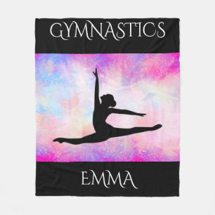 Gymnastiek fleece deken met een gepersonaliseerde