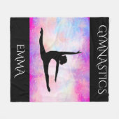 Gymnastiek fleece deken met een gepersonaliseerde  (Voorkant (Horizontaal))