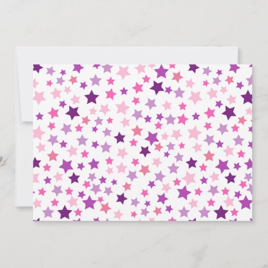 Gymnastiek Foto Girl Stars Birthday Party Kaart (Achterkant)