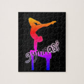 Gymnastiek Funky Font Gymnast Puzzle Legpuzzel (Verticaal)