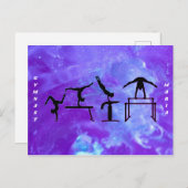 Gymnastiek Galaxy Briefkaart (Voorkant / Achterkant)