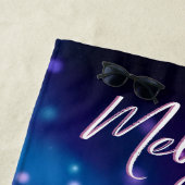 Gymnastiek Galaxy Paarse turquoise gepersonaliseer Strandlaken (In situ)