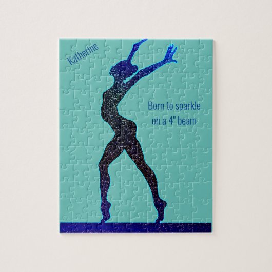 Gymnastiek geboren op Beam Puzzle Legpuzzel (Verticaal)