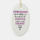 Gymnastiek geeft de sterke overlevende gymnast keramisch ornament (Rechts)