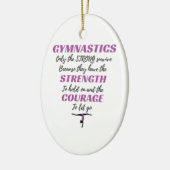 Gymnastiek geeft de sterke overlevende gymnast keramisch ornament (Links)