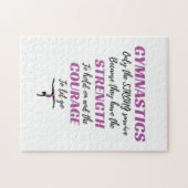 Gymnastiek geeft de sterke overlevende gymnast legpuzzel (Horizontaal)