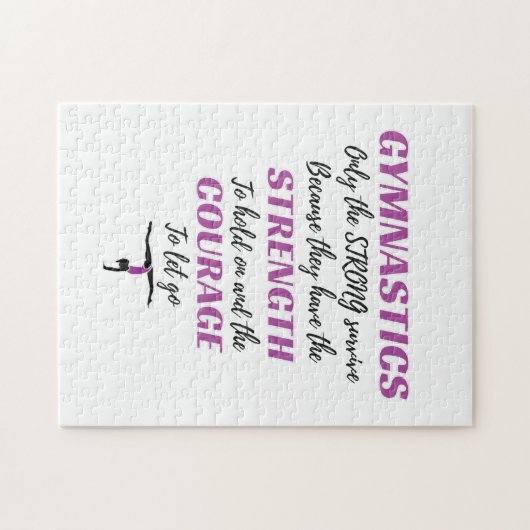 Gymnastiek geeft de sterke overlevende gymnast legpuzzel (Horizontaal)