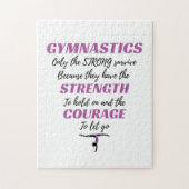 Gymnastiek geeft de sterke overlevende gymnast legpuzzel (Verticaal)