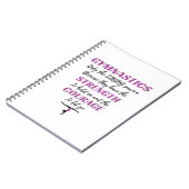 Gymnastiek geeft de sterke overlevende gymnast notitieboek (Linkerzijde)