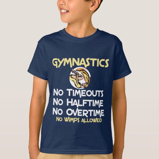 Gymnastiek Geen Wimps T-shirt (Voorkant)