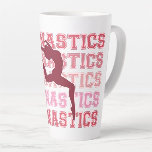 Gymnastiek geïnspireerd latte mok (Rechterhoek)