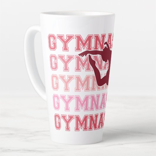 Gymnastiek geïnspireerd latte mok (Linkerhoek)